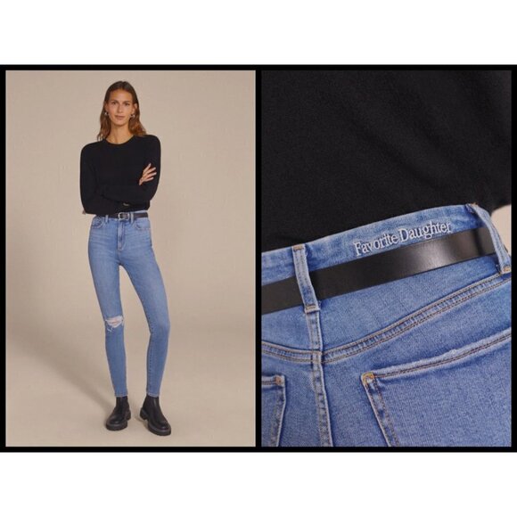 💕FAVORITE DAUGHTER💕 The Sara High Rise Skinny Jean ~ Ted Regal Blue 27 NWT - Picture 1 of 16
